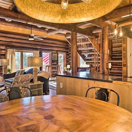 Classic Colorado Log Home With Mountain Views! Florissant Kültér fotó
