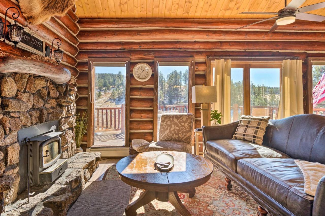 Classic Colorado Log Home With Mountain Views! Florissant Kültér fotó