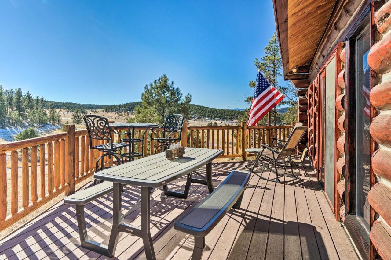 Classic Colorado Log Home With Mountain Views! Florissant Kültér fotó