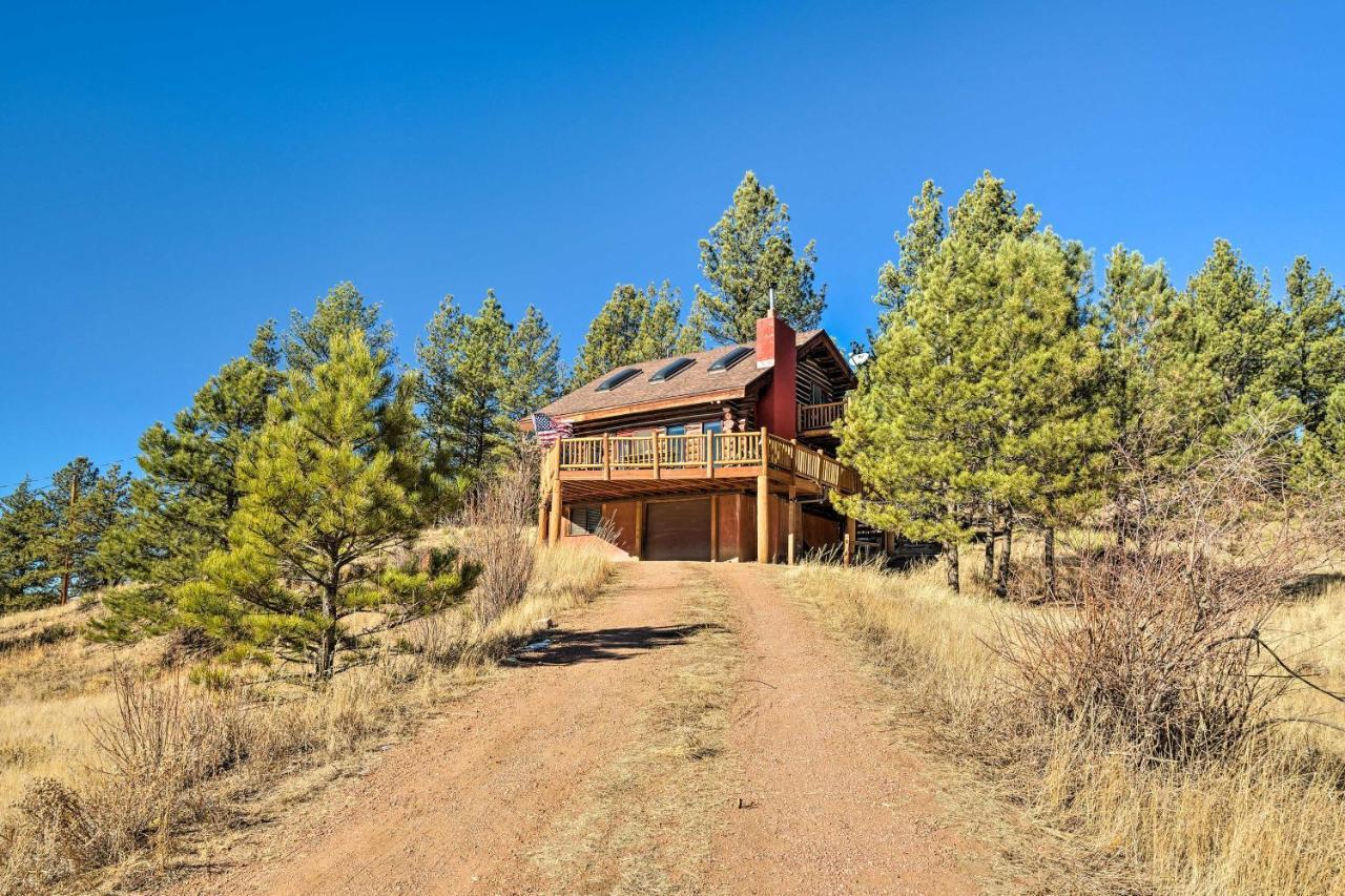Classic Colorado Log Home With Mountain Views! Florissant Kültér fotó